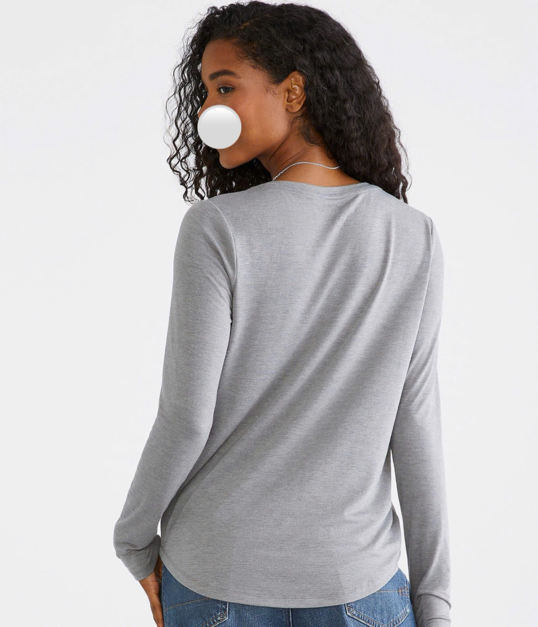 Áo tay dài cổ tim 