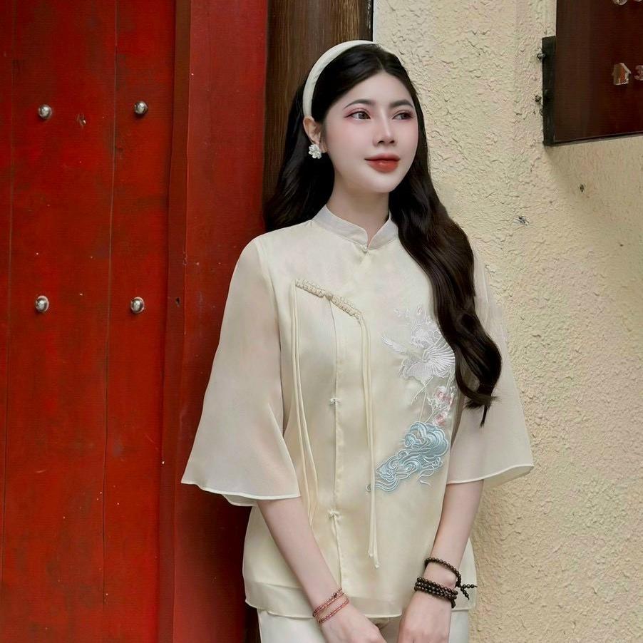 PP23 Pháp phục Voan tơ lễ chùa thêu chim hạc Tinh Nhi_thumbnail_13