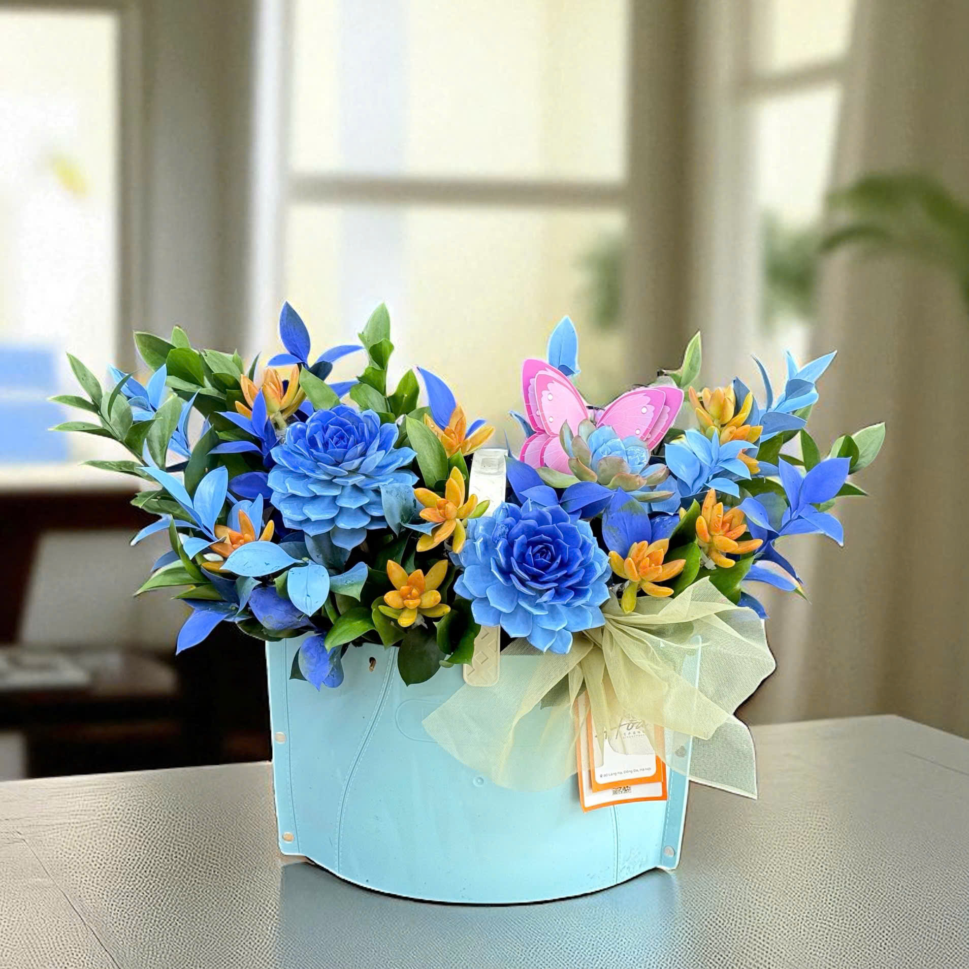 Giỏ hoa sen đá nghệ thuật_thumbnail_1