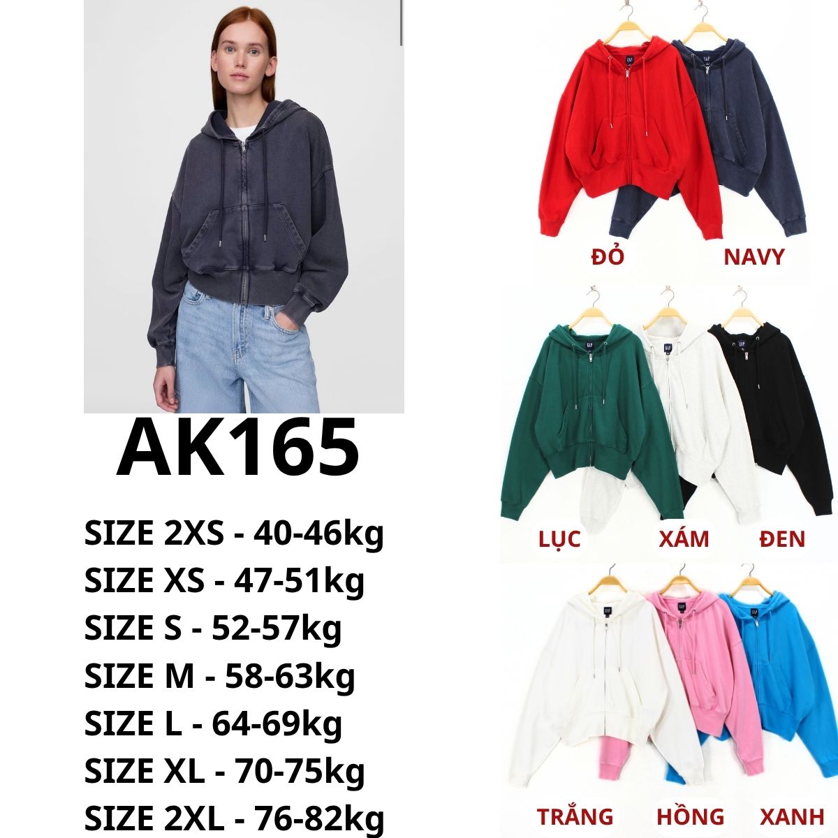 AK165- Áo khoác Gấp