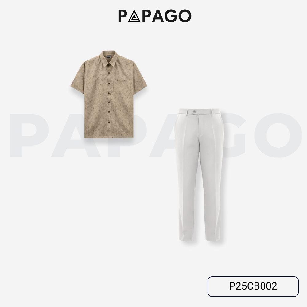 [MỚI] Combo Áo Sơ Mi Quần tây Nam Trung Niên PAPAGO Xô Đũi Lịch Sự Đơn Giản Sang Trọng - CB002