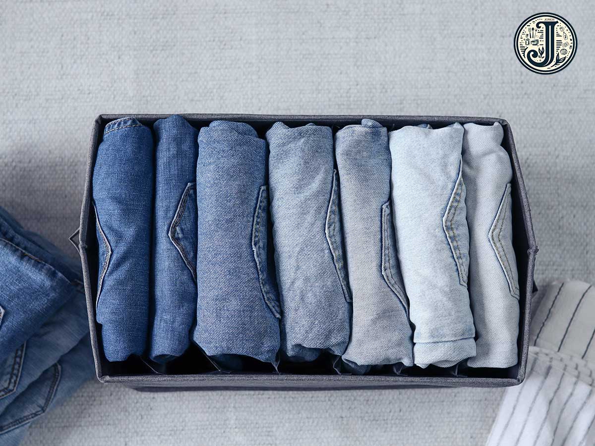 Set 2 hộp đựng quần áo chia ngăn Jomos, 7 ngăn, vải oxford J21 -_thumbnail_3