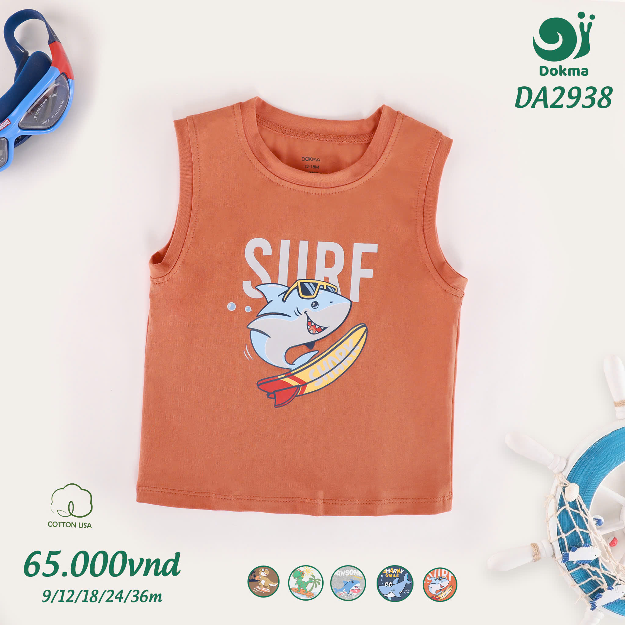 Áo trẻ em nam Dokma DA2938