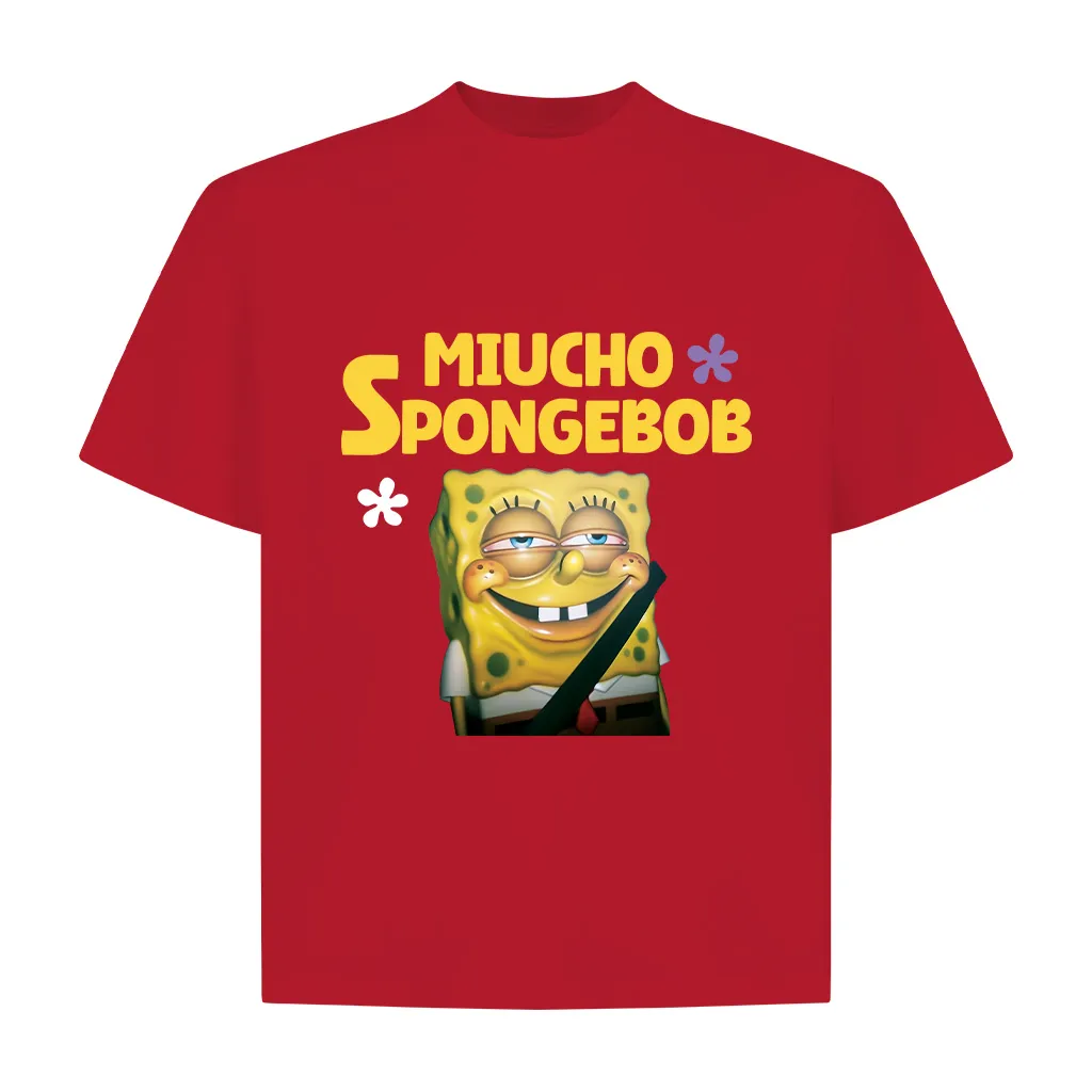 Áo thun boxy nam nữ Miucho Club vải cotton thoáng mát Spongebob in mix dễ thương 2827_thumbnail_14