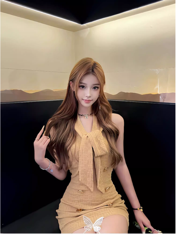 Đầm ôm nơ vàng sang chảnh_thumbnail_2