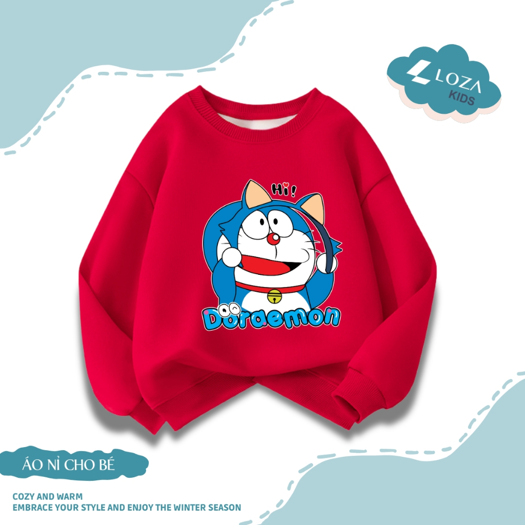 Áo nỉ sweater bé trai in hìnhDoraemon đáng yêu - Loza Kids IN012_thumbnail_3