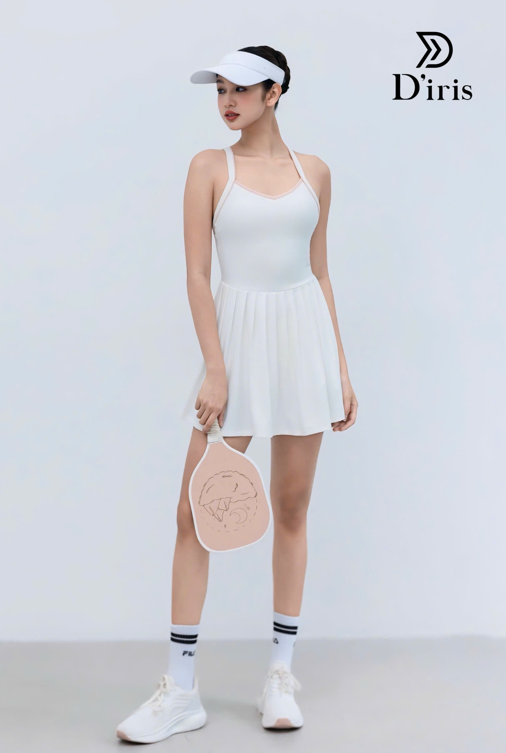 Đầm dây xếp ly T238