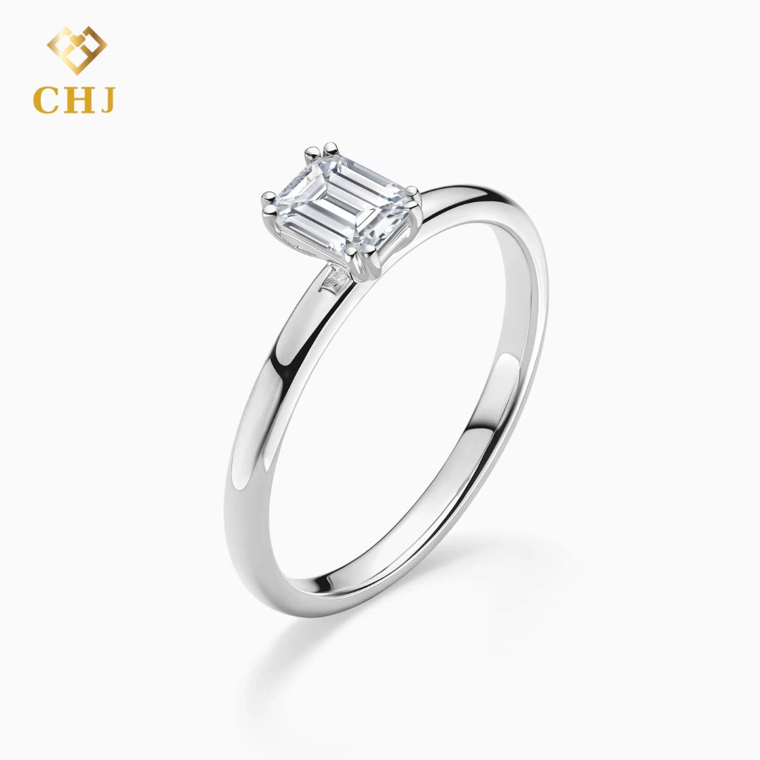 Nhẫn Cầu Hôn Kim Cương Solitaire CHJ004