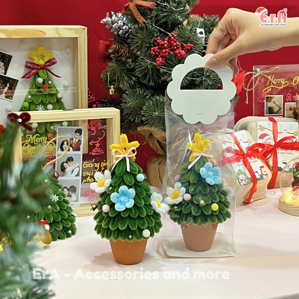 Chậu Cây Thông Noel Nơ, Giáng Sinh_thumbnail_4