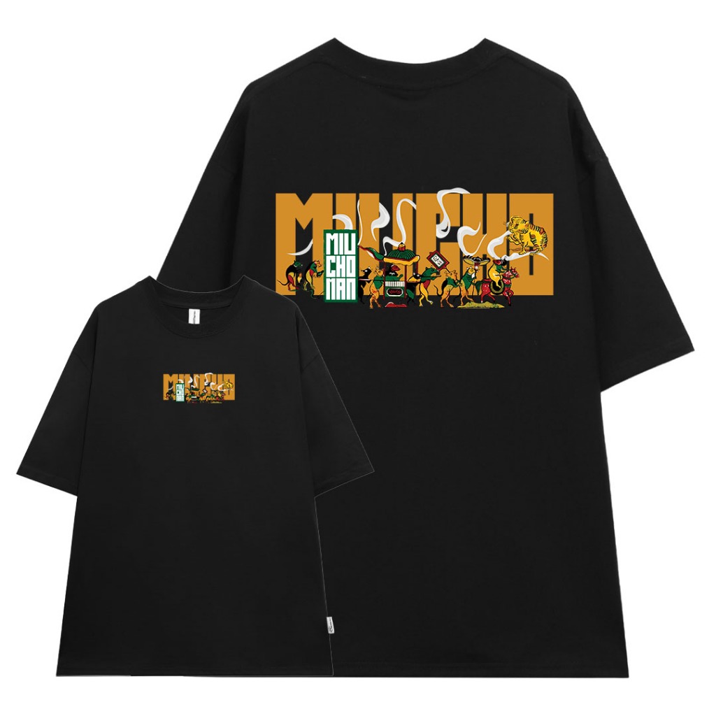 Áo thun nam form rộng 12 con giáp tuổi Tí ( tuổi chuột) ATD438 Miucho Man cotton cổ tròn ingraphic_thumbnail_6