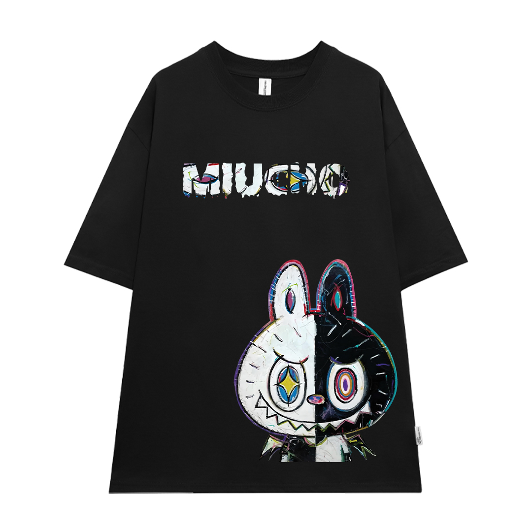 Áo phông labubu form rộng unisex ATD1442 Miucho tay ngắn cổ tròn in mix_thumbnail_10