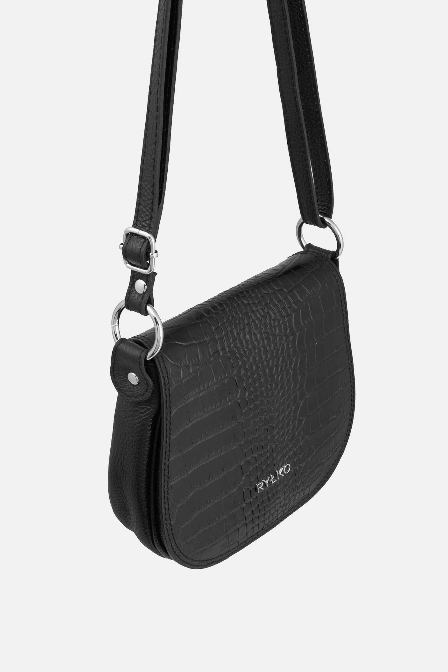 Black Crossbody Bag with Snake-Effect Texture_thumbnail_2