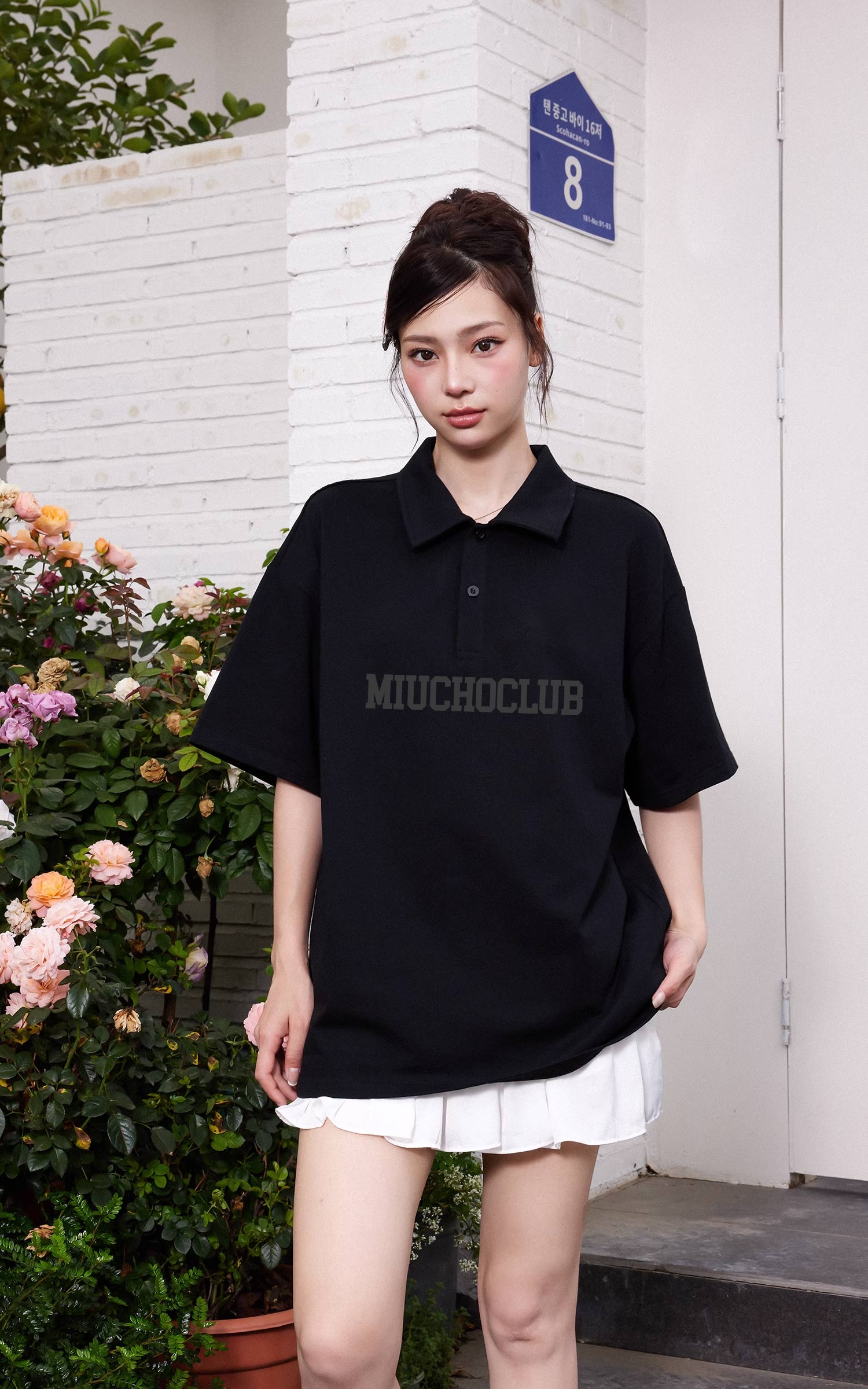Áo polo nữ form rộng chất vải cotton co giãn thoáng mát PLD1700 Miucho in basic_thumbnail_5