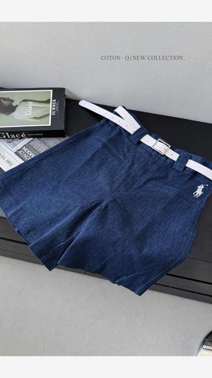 Quần short thêu ngựa kèm belt ( XANH )_thumbnail_28