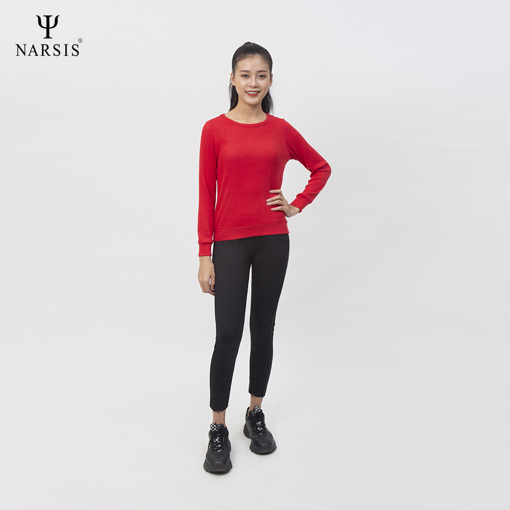 ÁO THU ĐÔNG NỮ L0052 NARSIS VẢI LEN COTTON ẤM ÁP, THOÁNG MÁT, GIỮ ẤM TỐT, MỀM MẠI_thumbnail_3