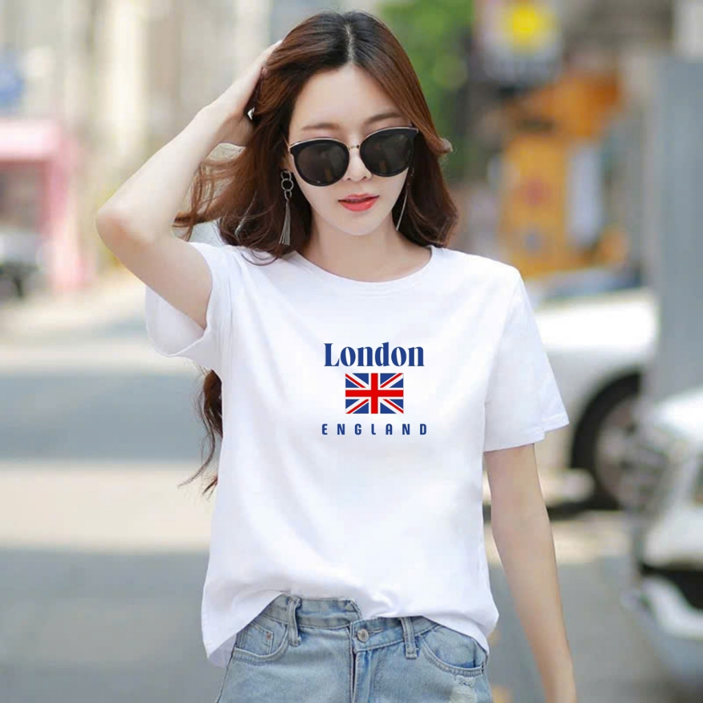 [Form Rộng] Áo phông nữ in chữ 'LONDON' - LOZA RT8203_thumbnail_1