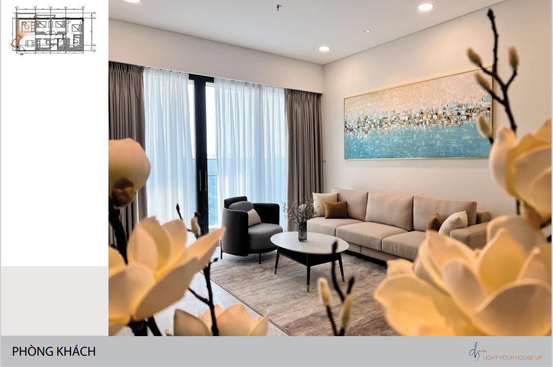 Cho thuê căn hộ The River Thủ Thiêm view trực diện sông nhìn về Q1 và Landmark 81.