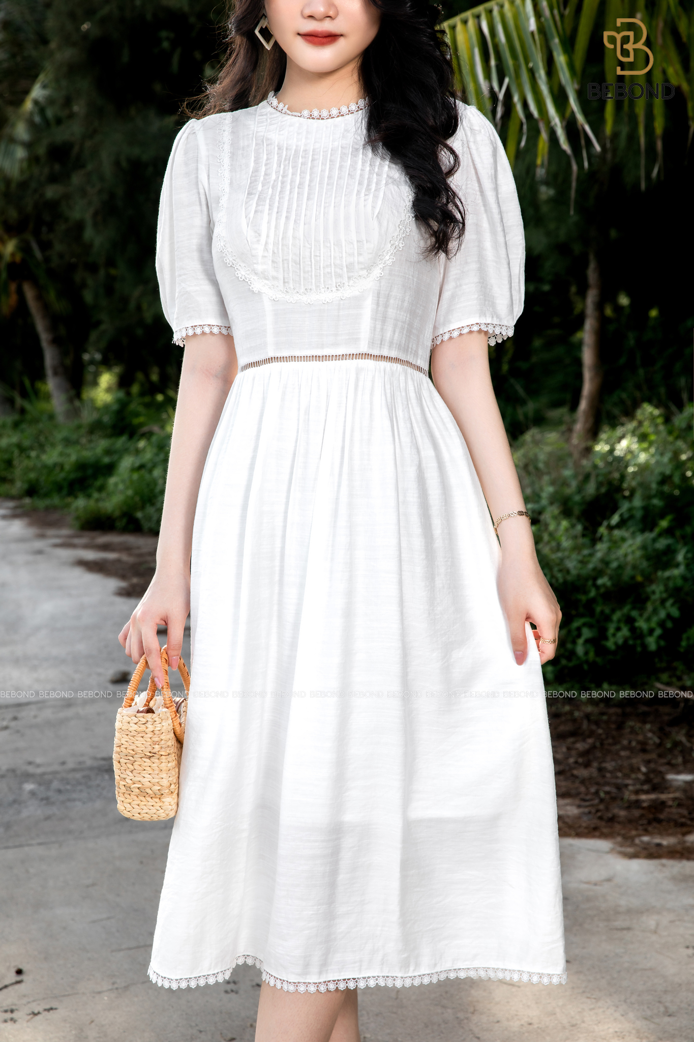 Đầm đũi trắng phối ren - Alice Dress_thumbnail_1