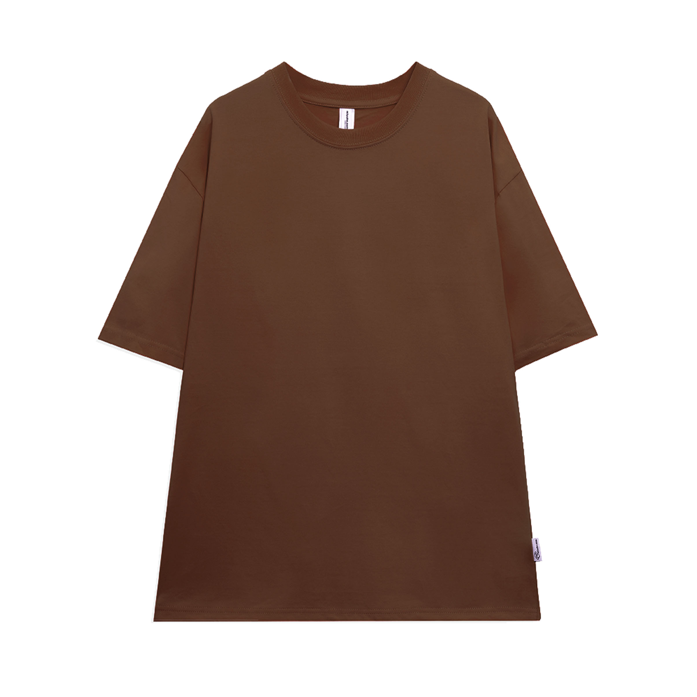 Áo thun trơn form rộng ATT01 Miucho vải cotton cổ tròn in basic Top Trắng_thumbnail_18