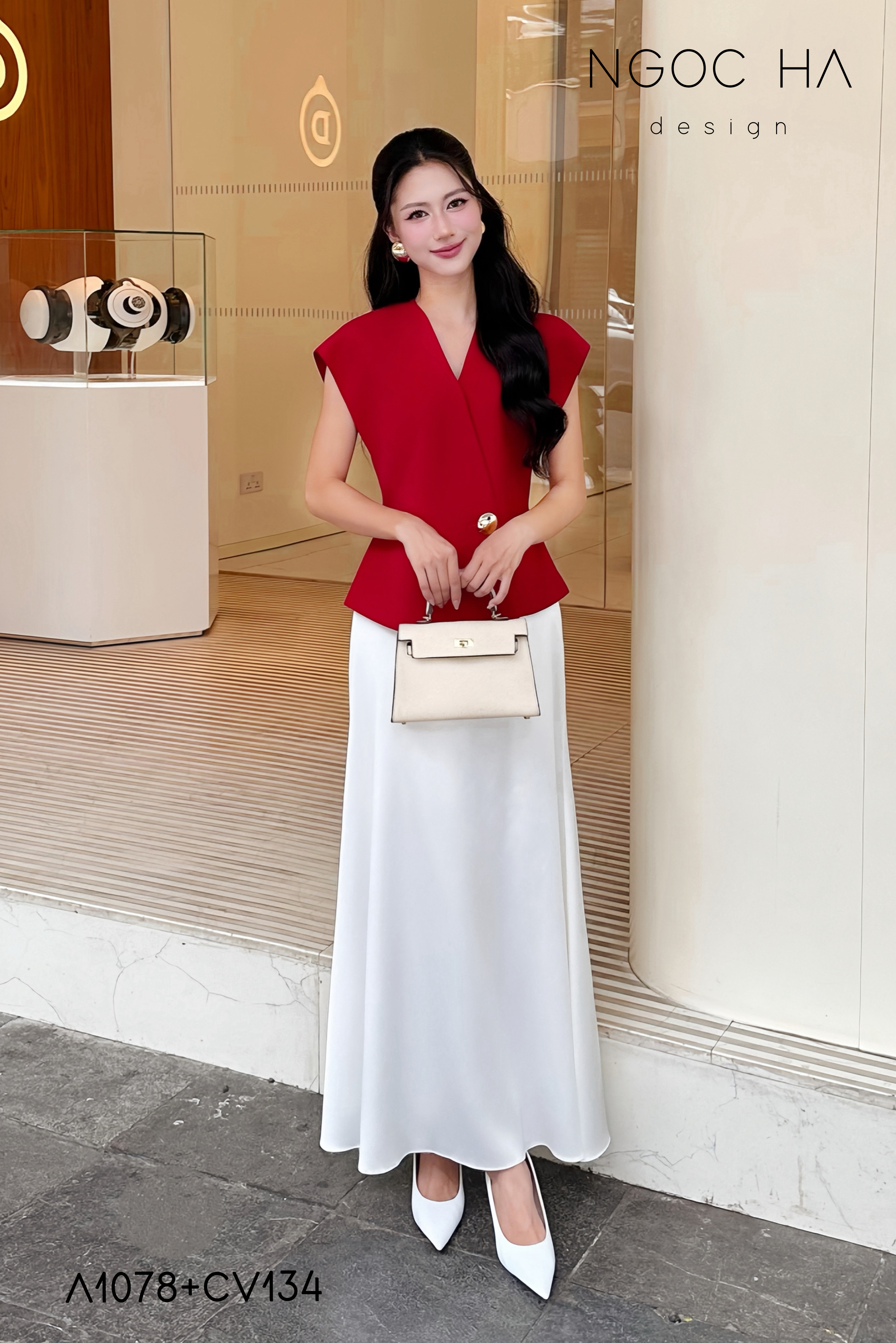 Diva Set_ Áo Rớt Vai Cổ V, Chân Váy Lụa Đuôi Cá A1078+CV134_thumbnail_18