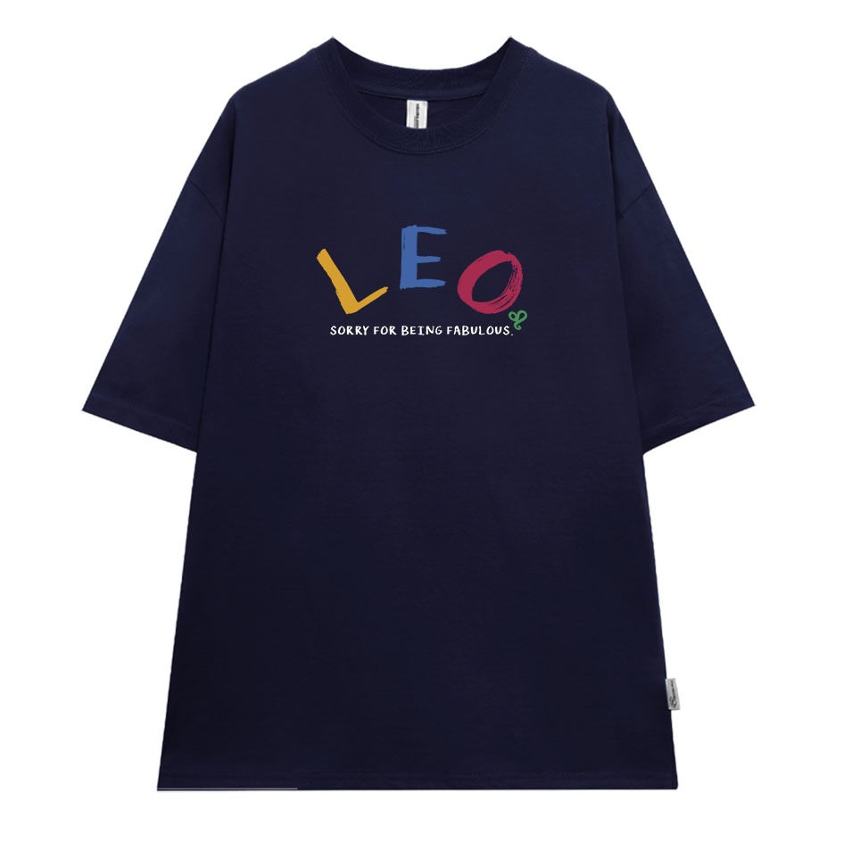 Áo thun nữ form rộng ATD376 cung hoàng đạo Sư Tử LEO Miucho cotton cổ tròn in typography_thumbnail_7