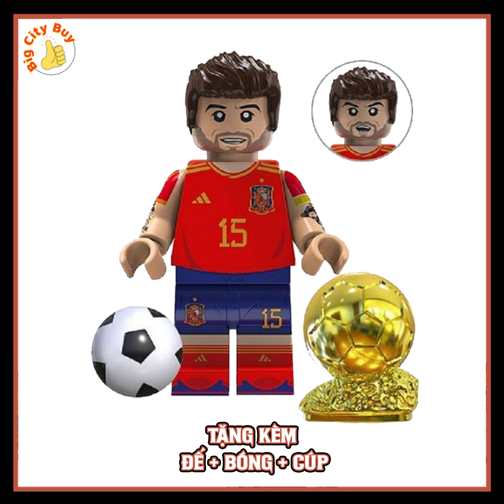 Cầu thủ bóng đá VIP Huyền Thoại Sân Cỏ Tặng Kèm Cúp, Đế Trưng Bày, Bóng Đá, Mini Figure Siêu Đẹp_thumbnail_9