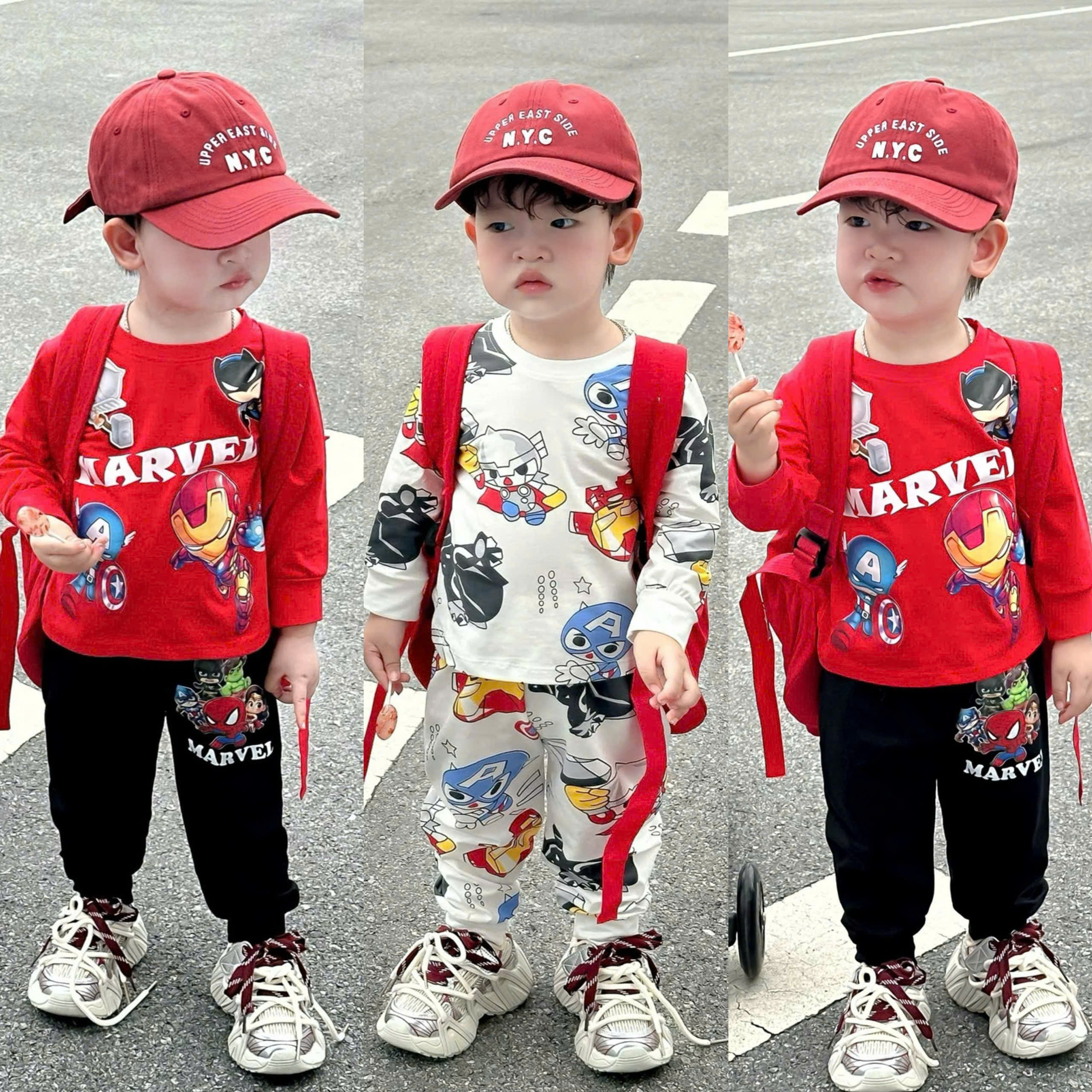 H56 SET 2 BỘ DÀI TAY SIÊU NHÂN MẶT NẠ- A100.250