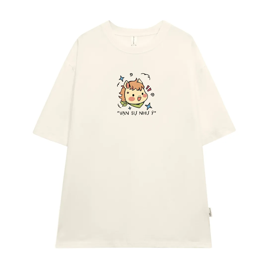 Áo thun nữ oversize Tết Miucho chất vải dày dặn thoáng mát đứng form Vạn Sự Như Ý 2919_thumbnail_9