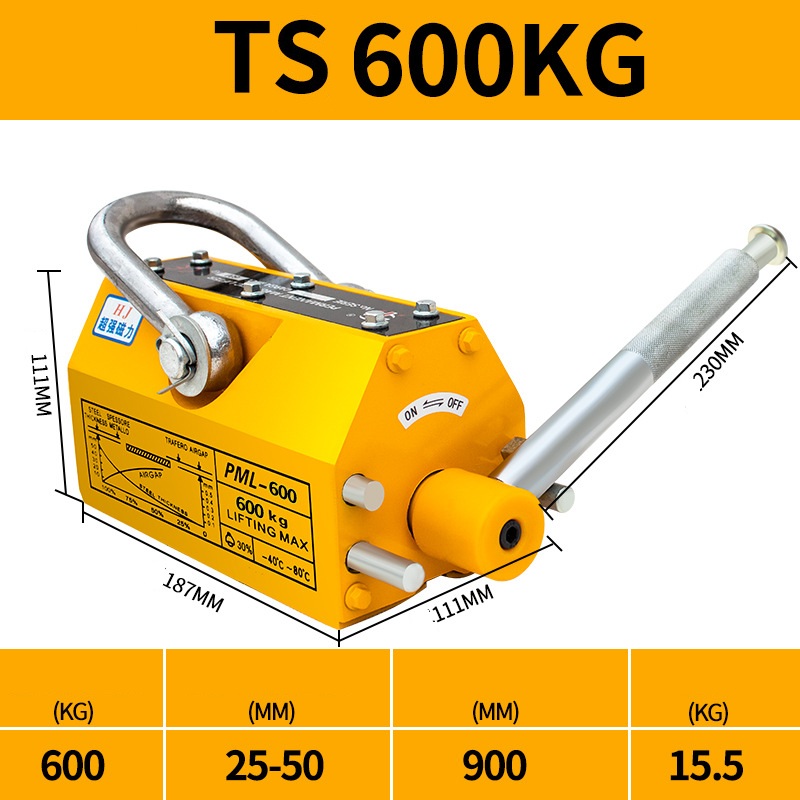 Nam Châm Nâng Từ Tính Vĩnh Viễn 600kg, 1000kg, 2000kg