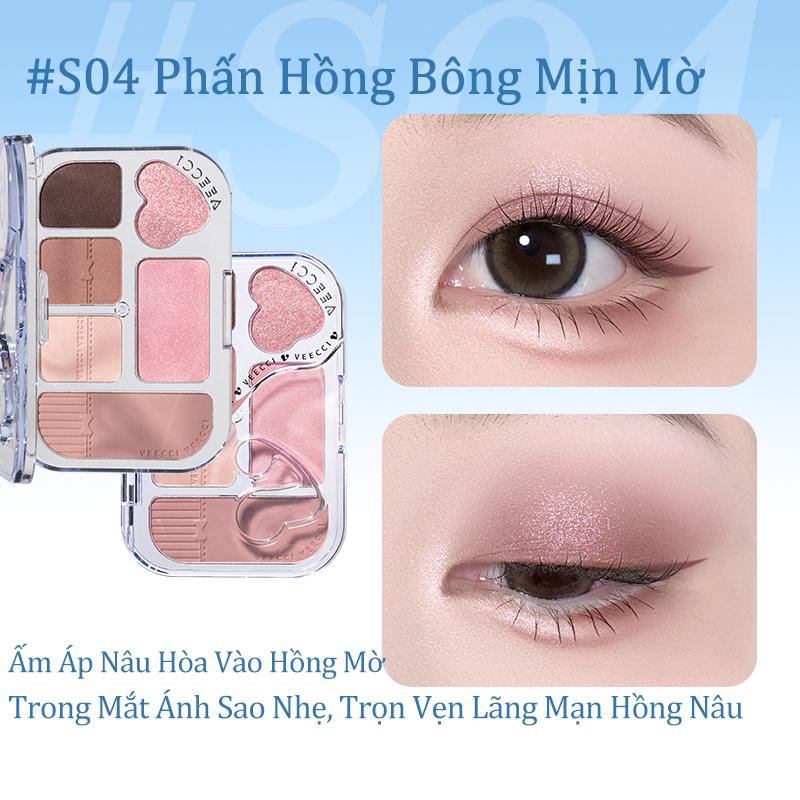 [VEECCI] Bảng phấn mắt 6 má ô Veecci 8g_thumbnail_6