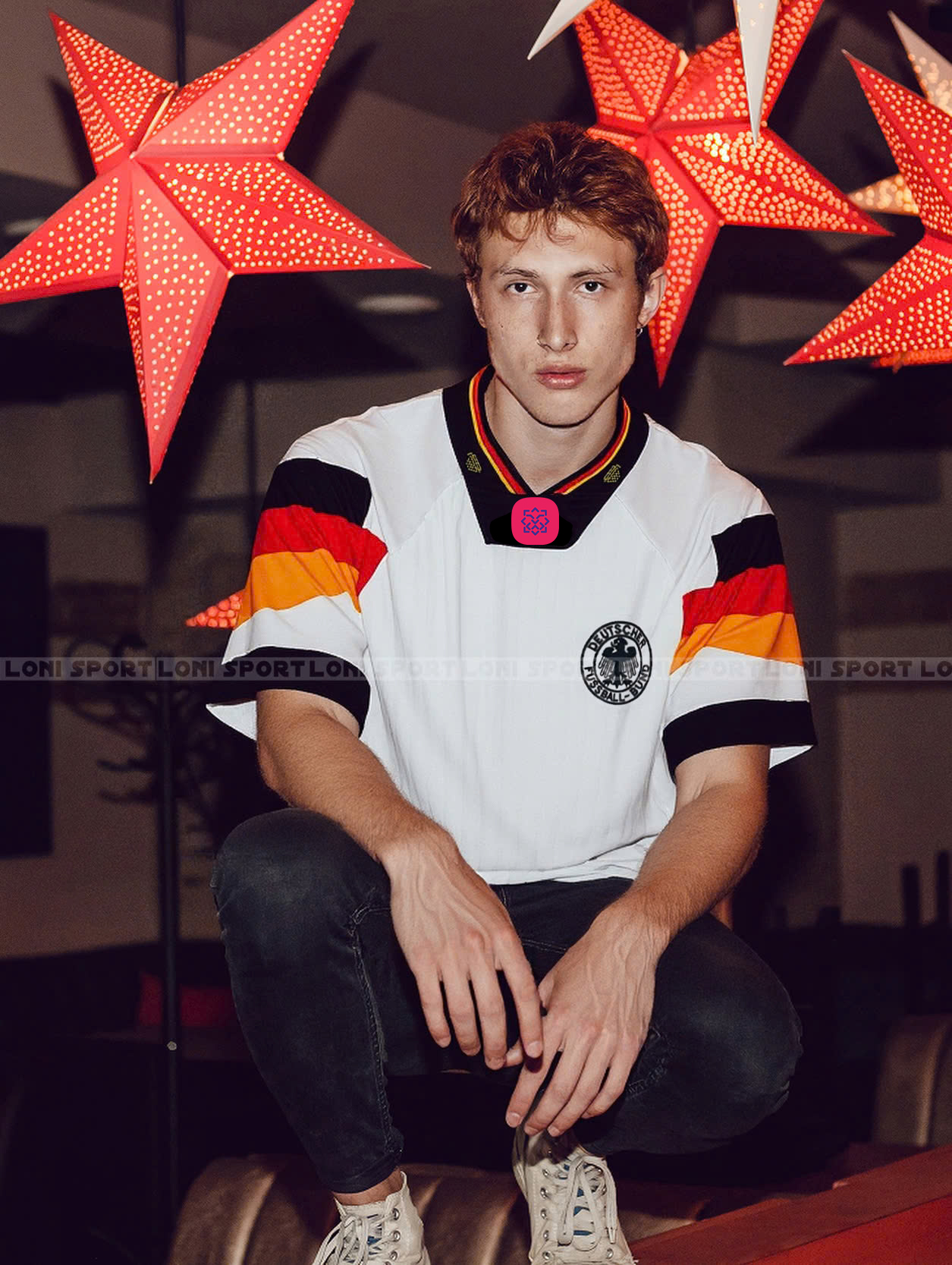 Áo Retro tuyển Đức sân nhà trắng 1992