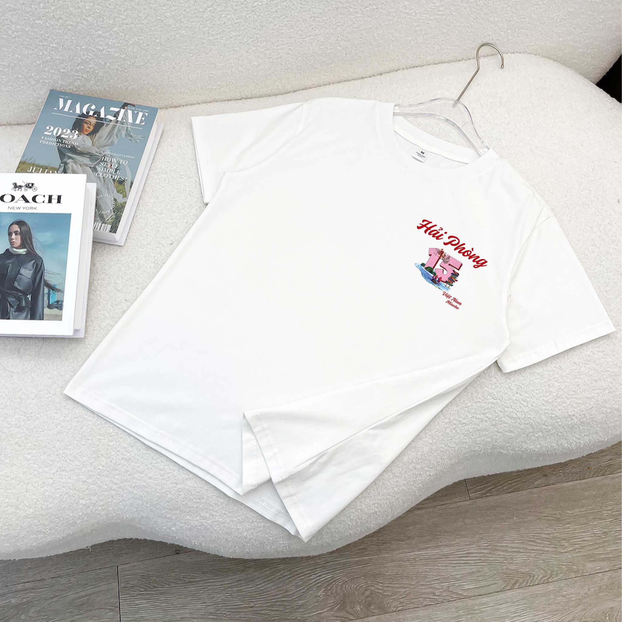 Áo thun nữ du lịch Hải Phòng form vừa regular thoáng mát ARD1303 Miucho Chic in mix_thumbnail_11