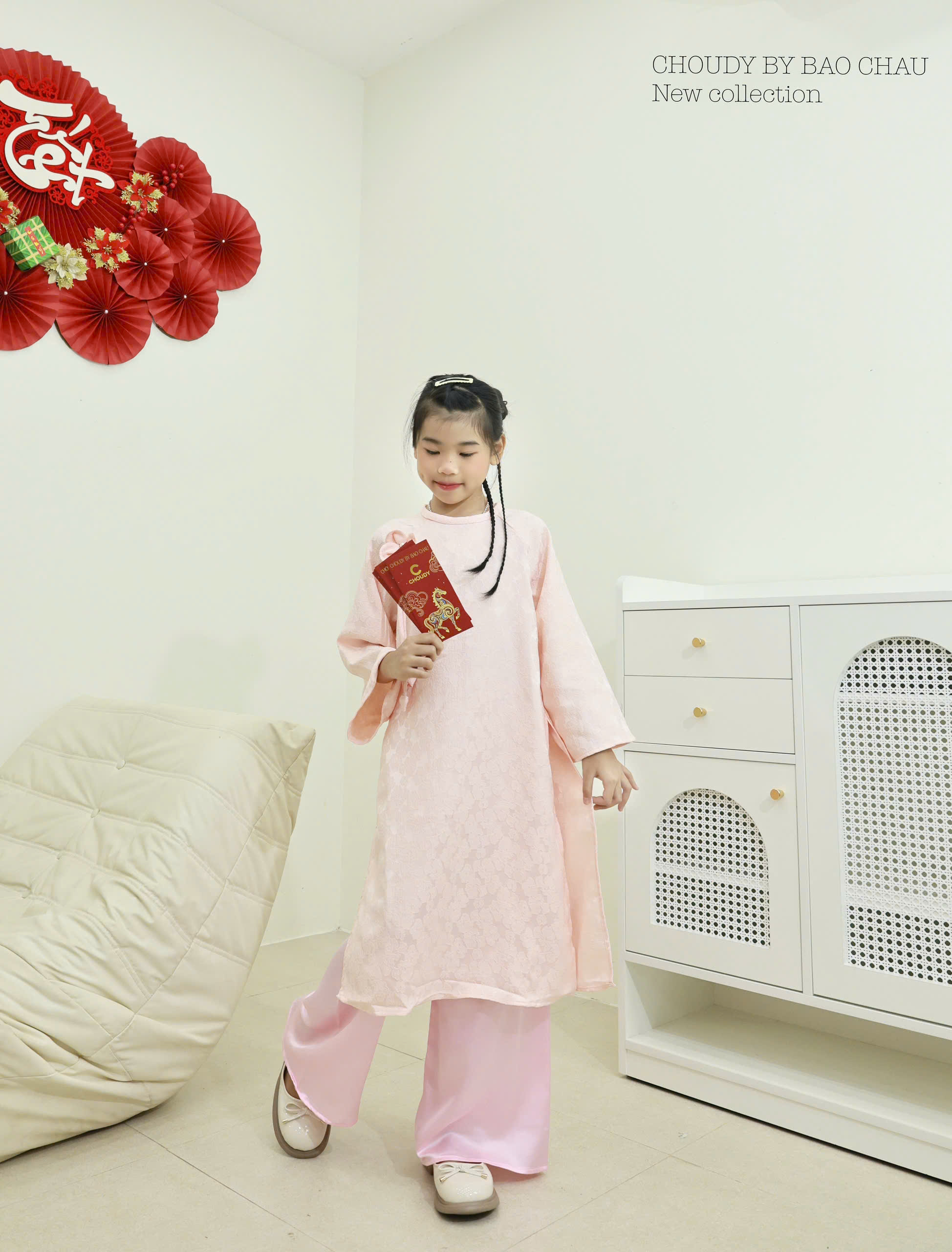 SALE A807 ÁO DÀI HỒNG BÉ GÁI_thumbnail_13