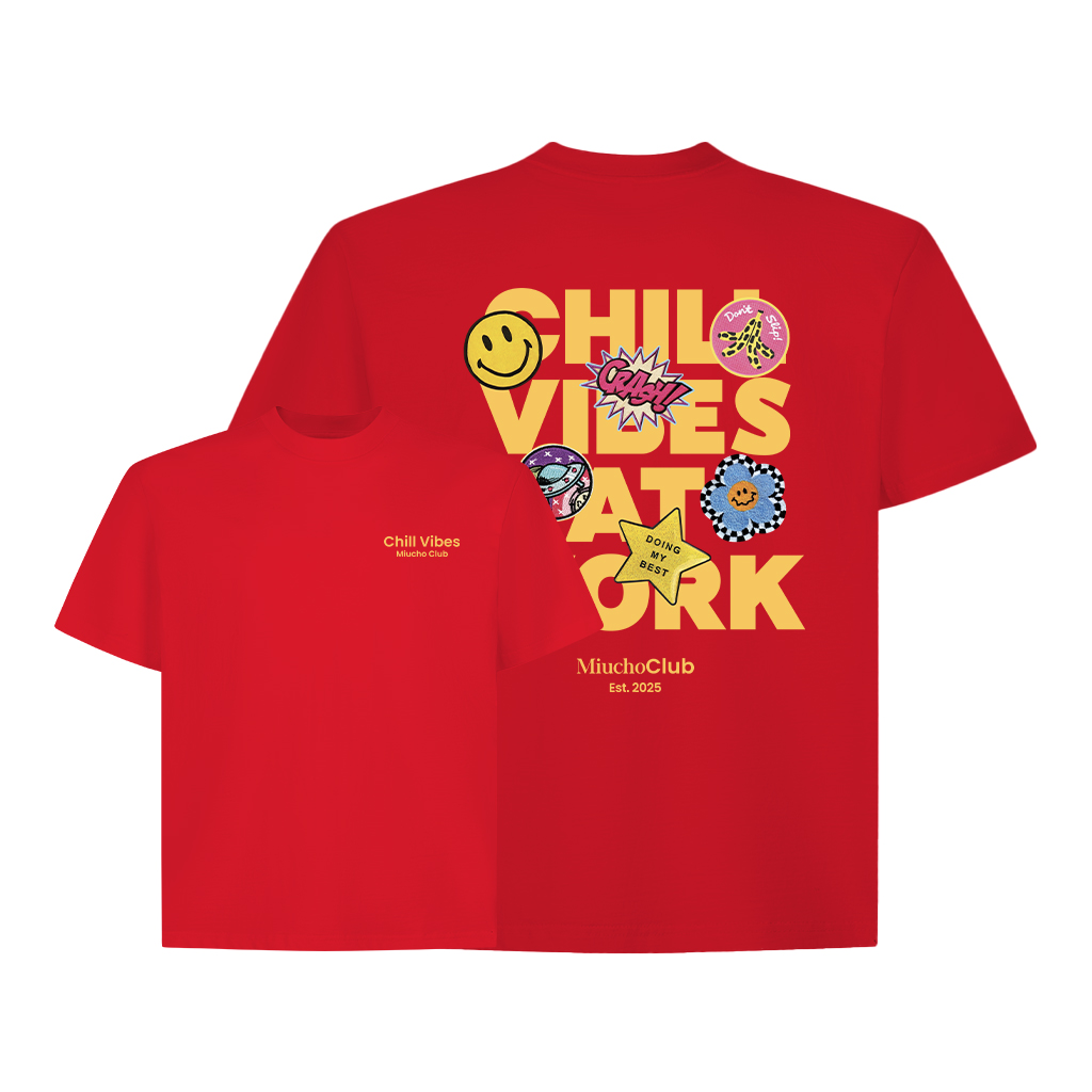 Áo thun boxy chill vibes AXD2435 Miucho cổ tròn vải cotton 2c 250gsm đứng form in mix_thumbnail_10