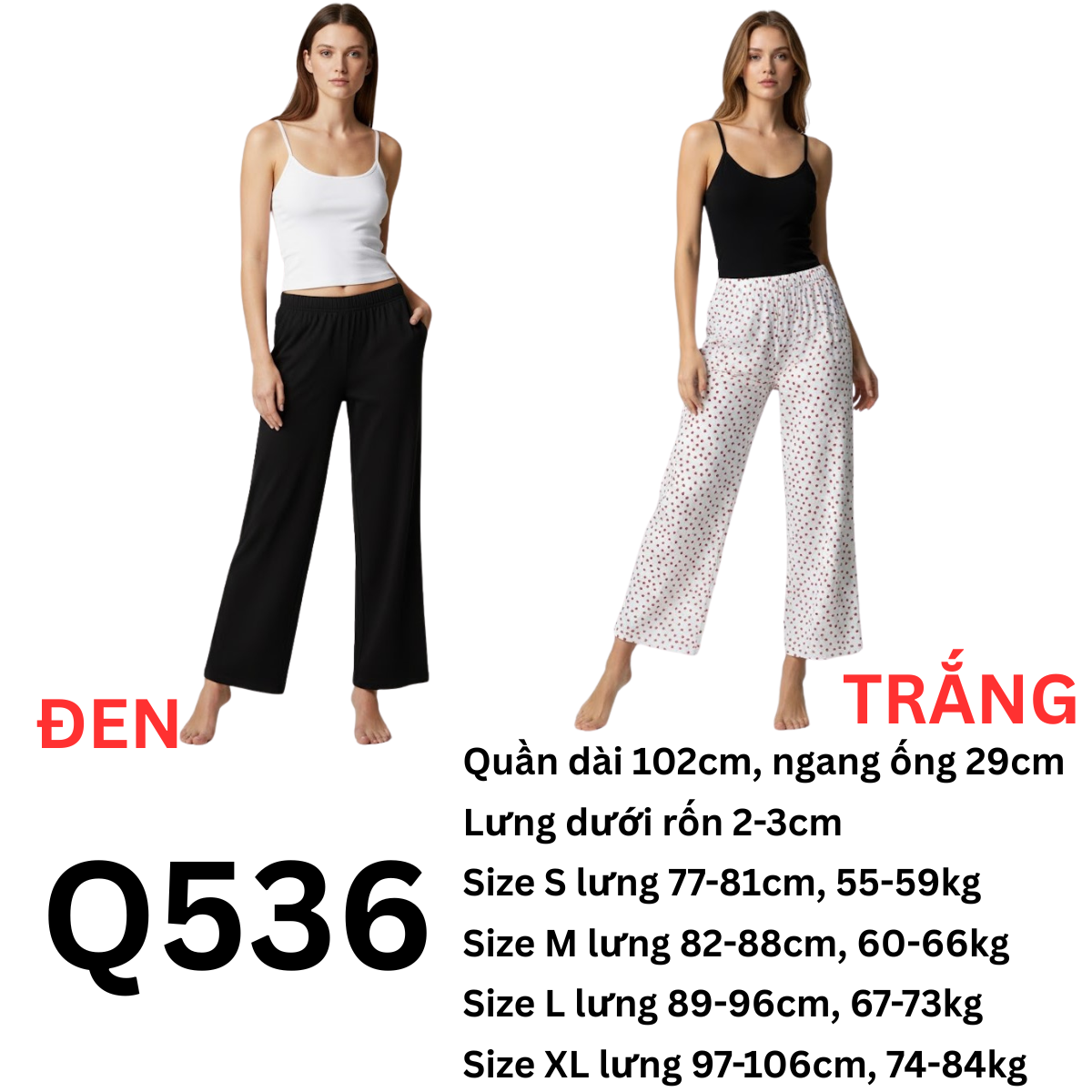 Q536 Quần thun suông