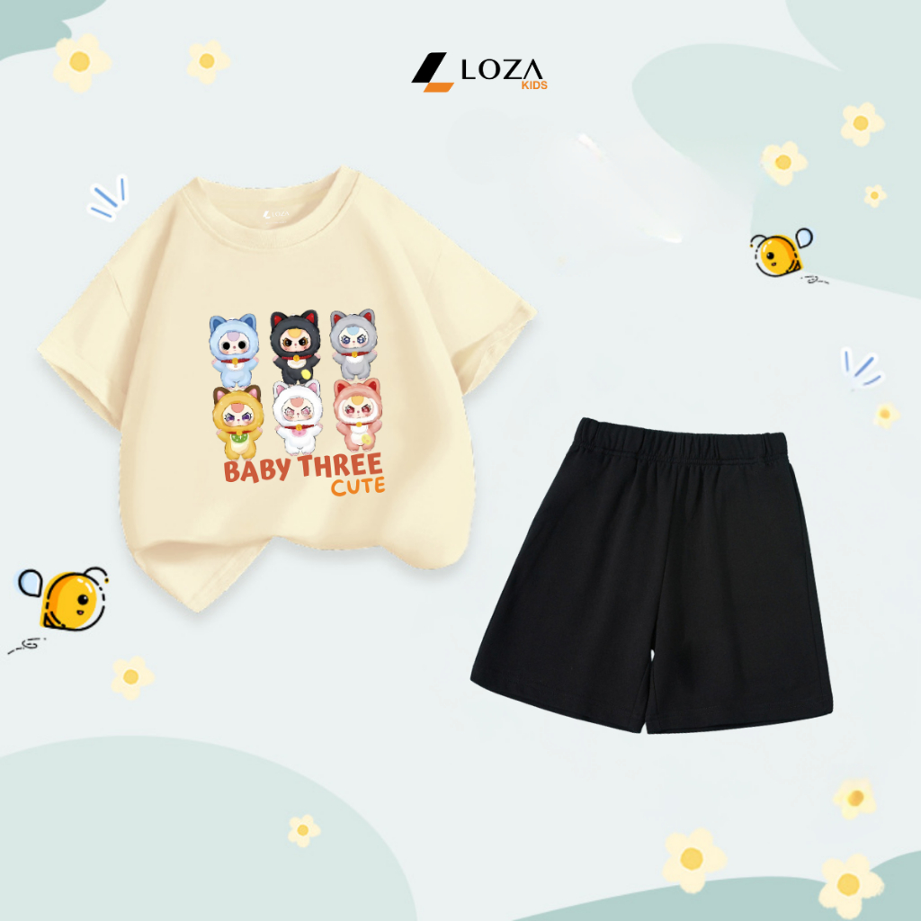Bộ đồ trẻ em in hình 'Baby Three Cute'-  Loza Kids SB236_thumbnail_6
