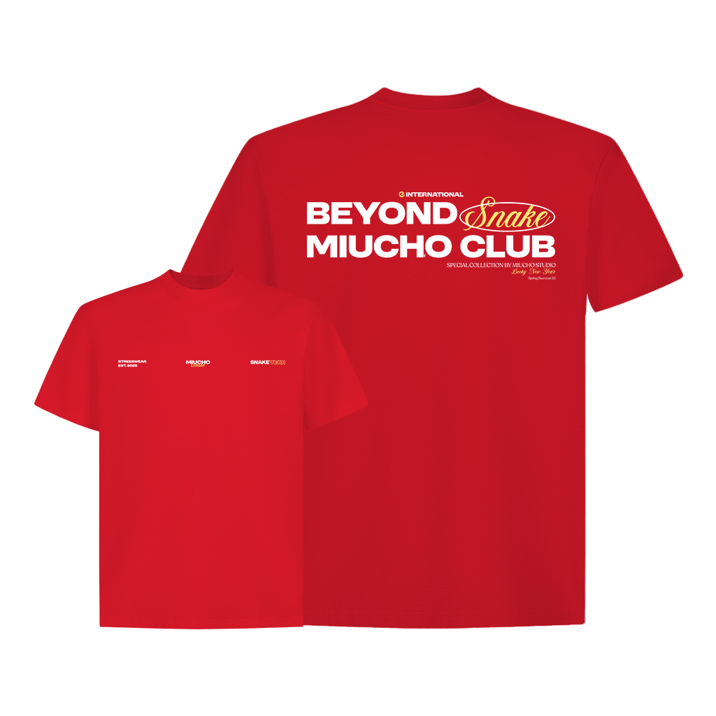 Áo phông tết form rộng local brand cổ tròn chất vải cotton 2c 250gsm 1820 Miucho Club in typography