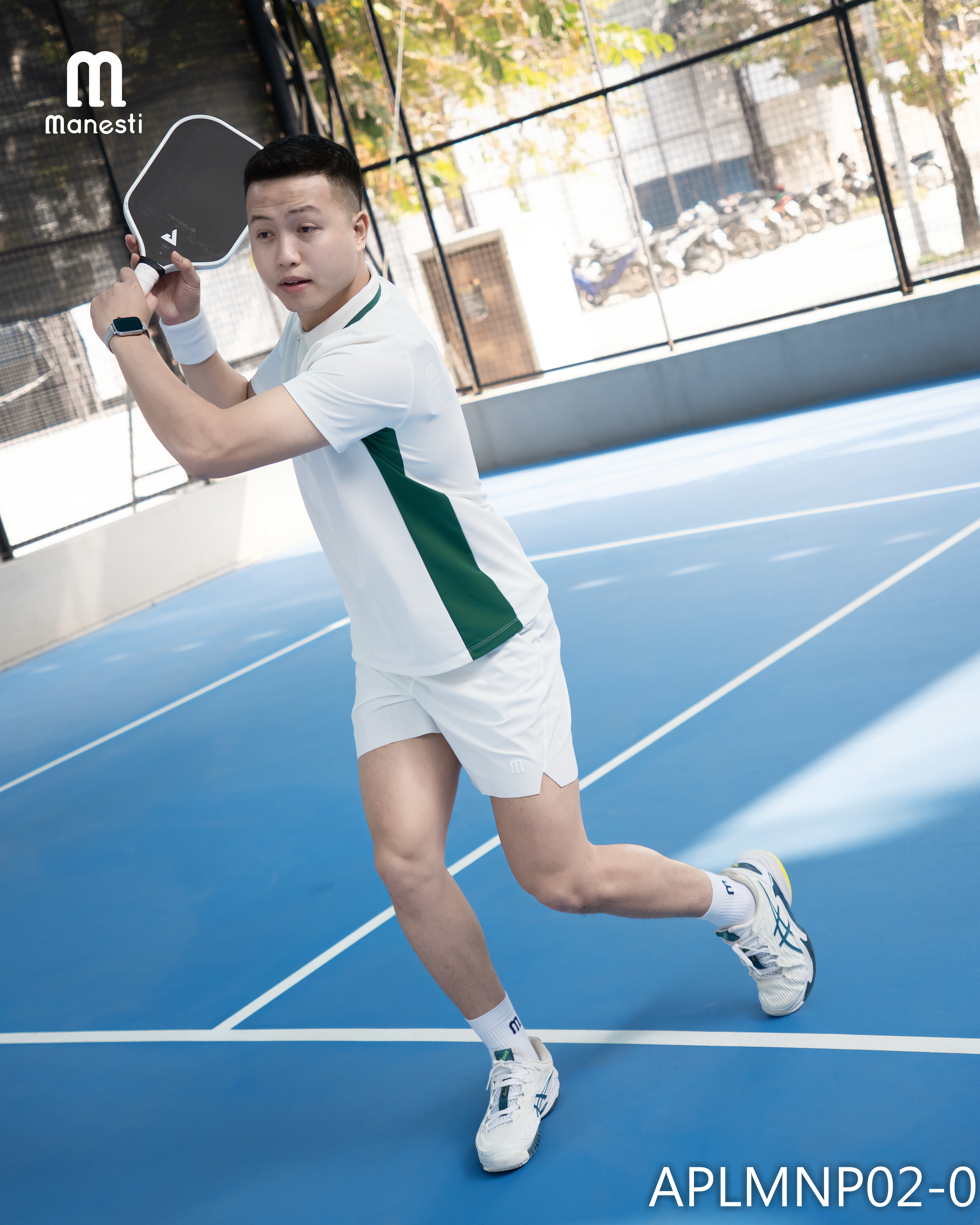 Áo polo thể thao nam chơi Picklebal/Tennis Interlock Manesti_thumbnail_20