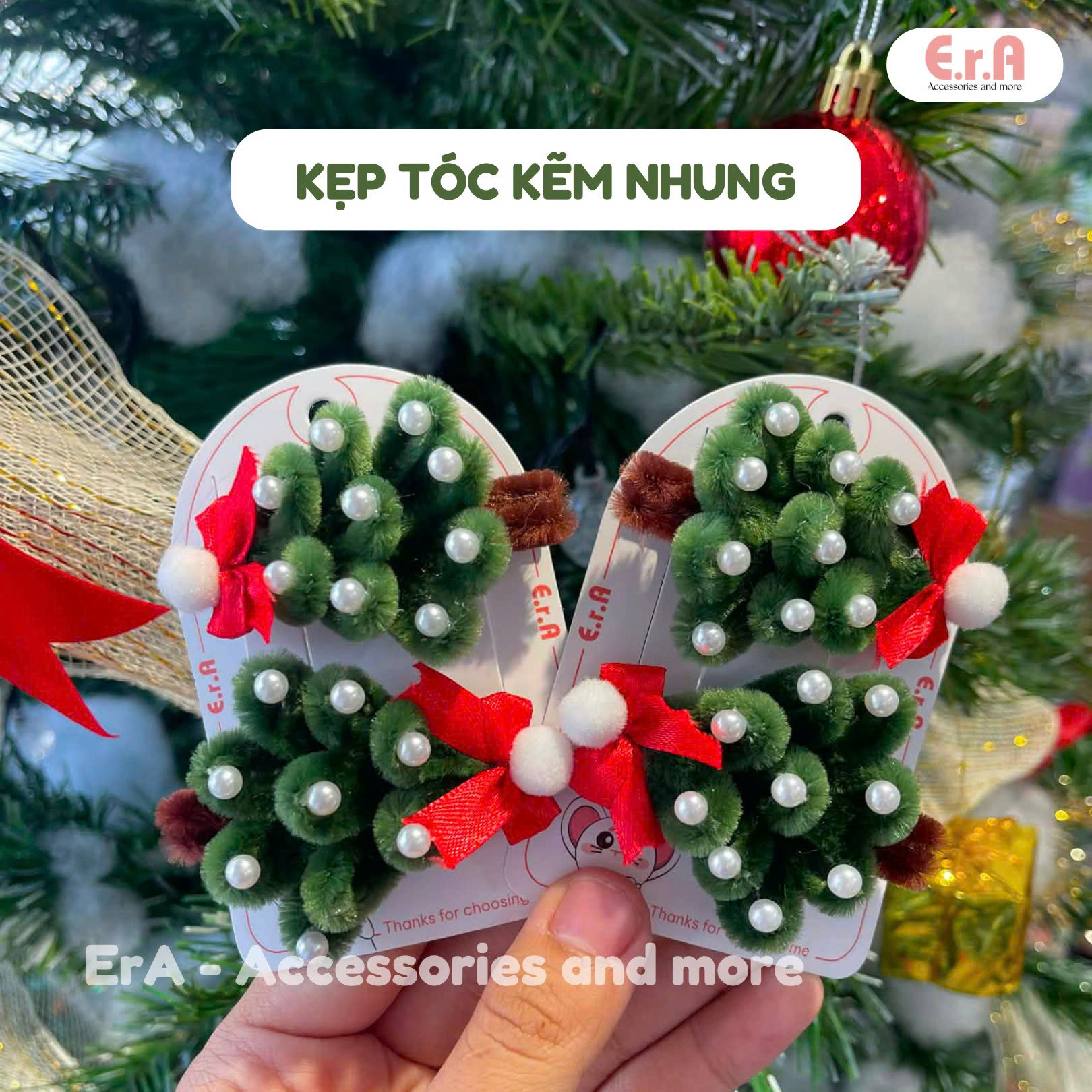 Kẹp Tóc Handmade Cây thông Giáng sinh, Noel_thumbnail_0