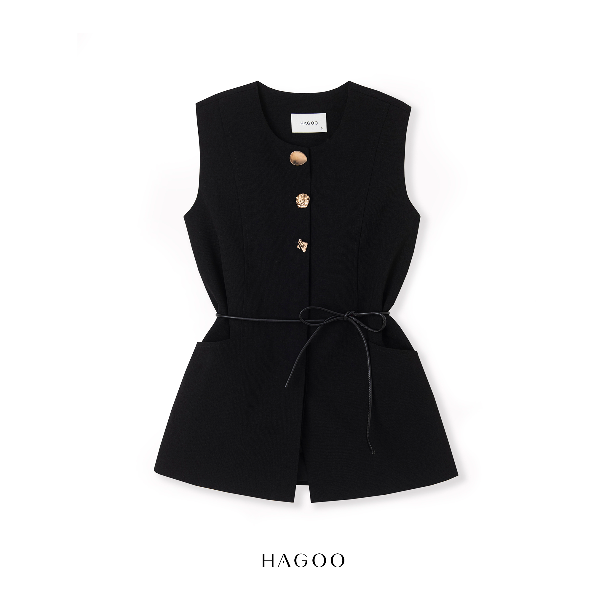 Áo Gile kèm dây da HAGOO