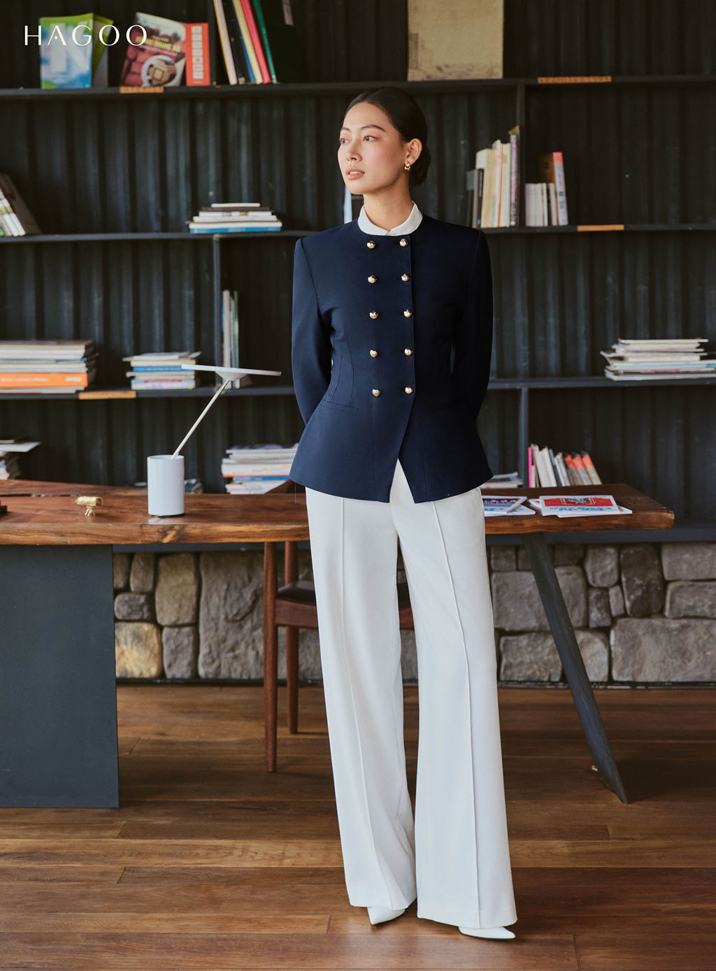 Quần suông bấu li cạp quai nhê HAGOO