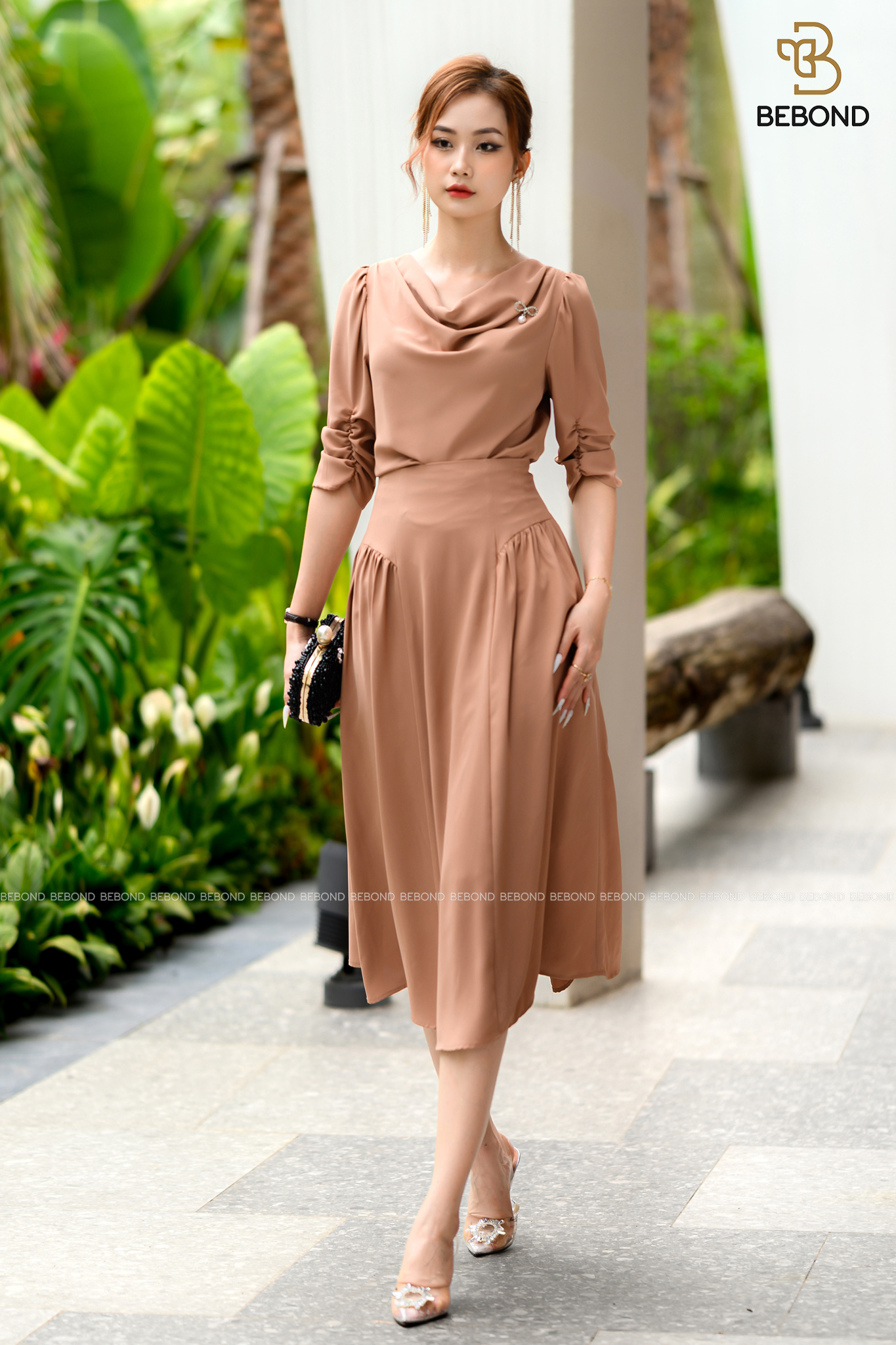 SET lụa Nhật màu NÂU TÂY- CONAL DRESS_thumbnail_5