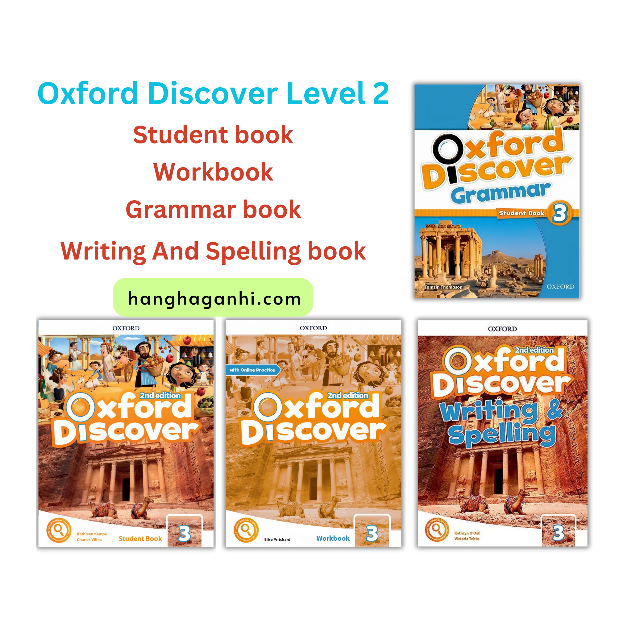 Combo 4 cuốn Oxford Discover Level 3 (Studentbook, Workbook, Grammar book, Writing And Spelling book)_thumbnail_0