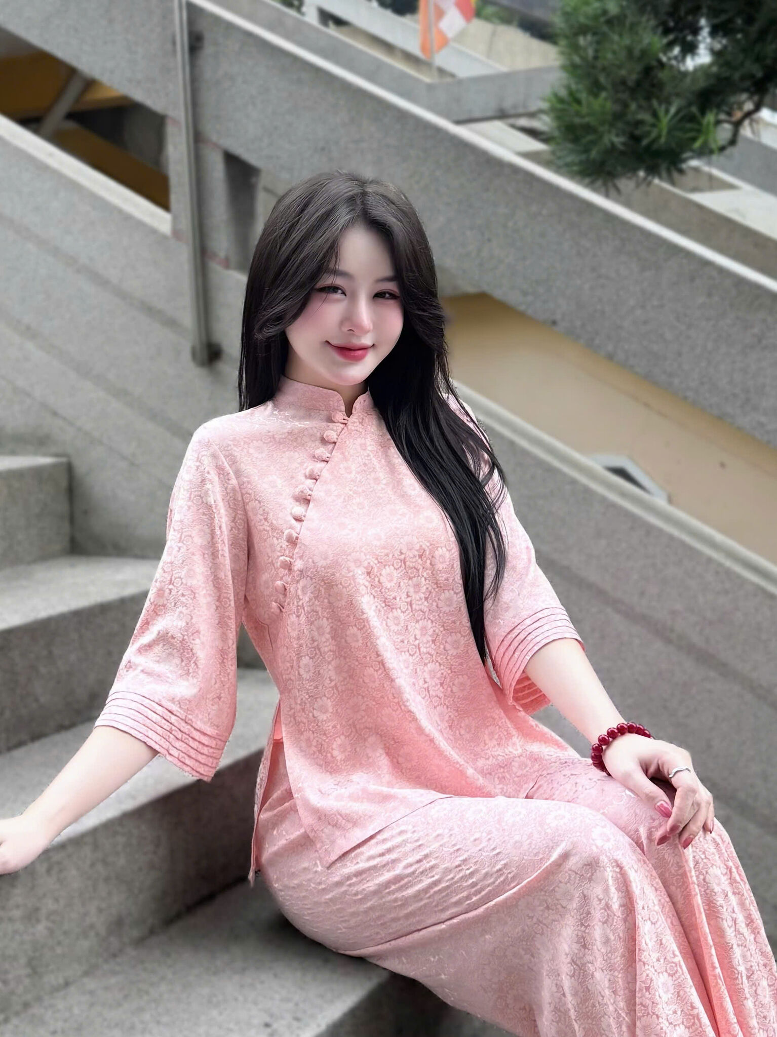 PP342 Pháp phục lễ chùa cao cấp Tinh Nhi tay xếp ly_thumbnail_13