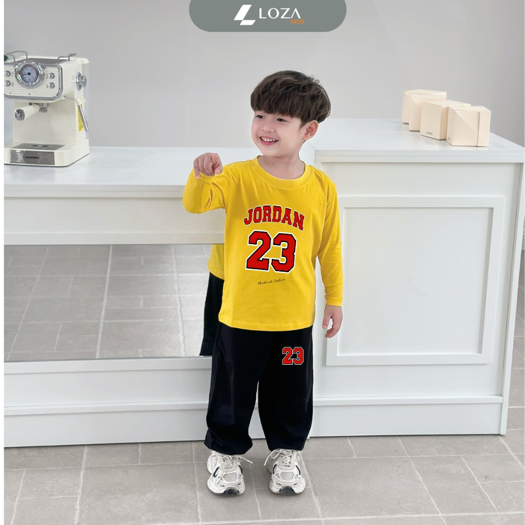 Bộ thu đông bé trai JORDAN 23 - Bộ quần áo dài tay cho bé trai cân nặng từ 15-40kg - Loza Kids BW465_thumbnail_6