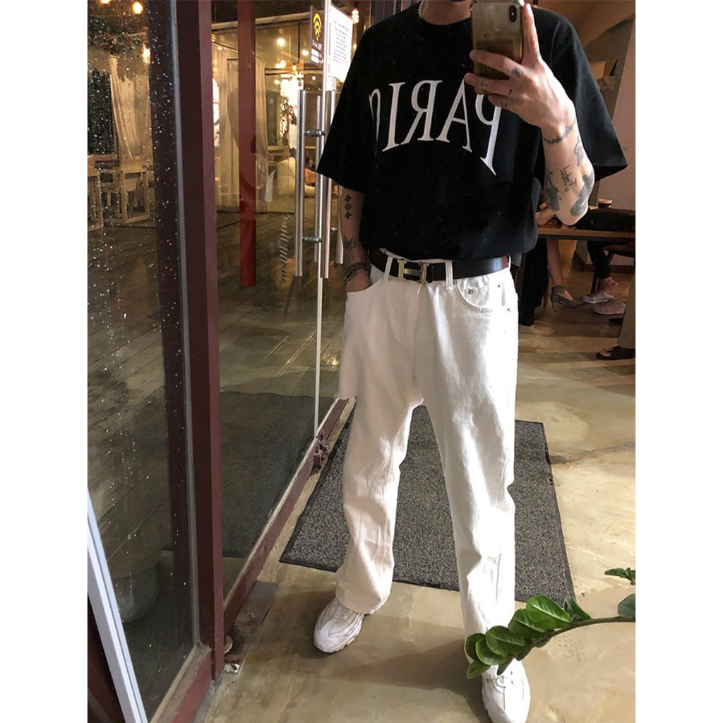 Áo thun nam form rộng ATD163 tay ngắn cổ tròn vải cotton Miucho Man in Typography_thumbnail_5