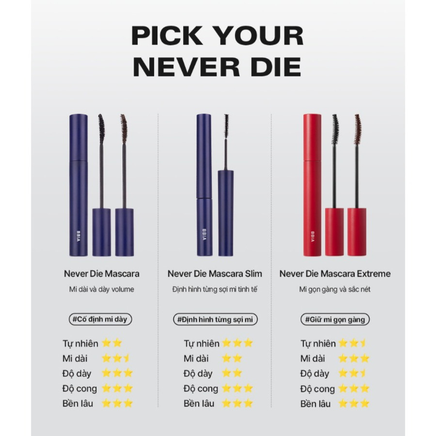 [BBIA] Mascara Bbia Never Die làm dày mi không lem không trôi (Xanh Đậm)_thumbnail_2