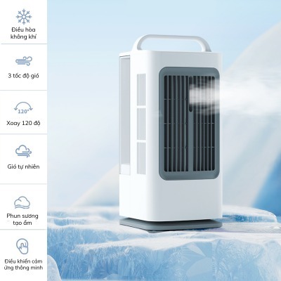 Quạt Điều Hòa Hơi Nước NMIMART 3 Chế Độ Gió Mát, Dung Tích 1.7L, Quay 180 Độ, Phun Sương Mát Lạnh_thumbnail_1