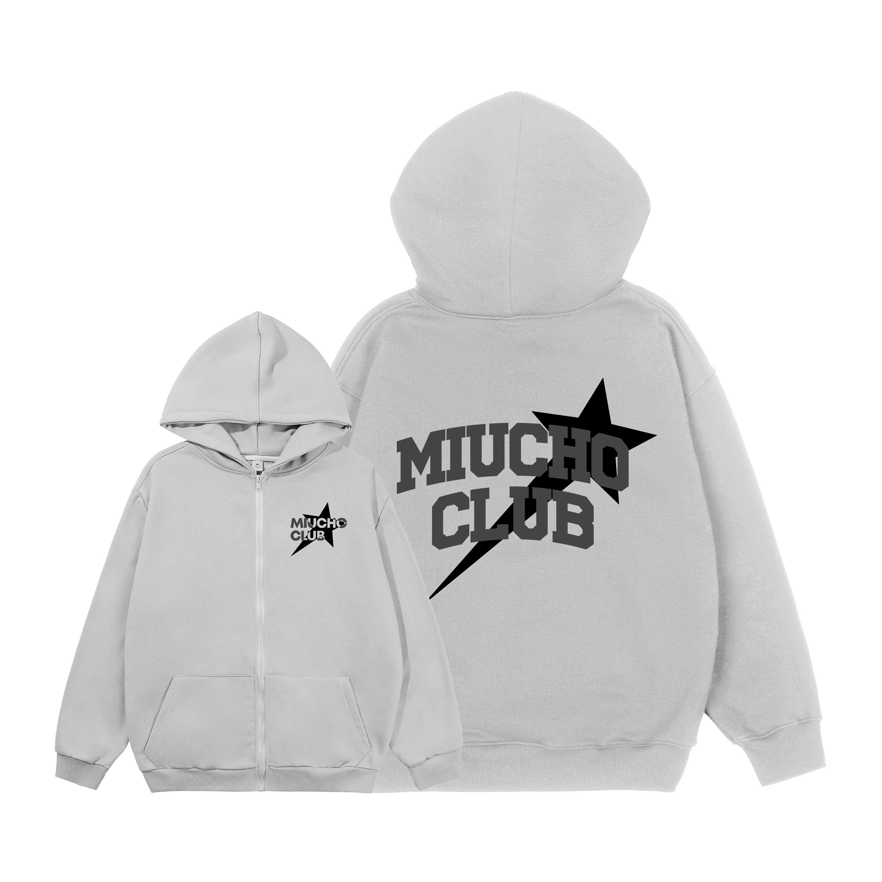 Áo hoodie zip local brand form rộng vải ni dày dặn HZD1633 Miucho Club in mix_thumbnail_11