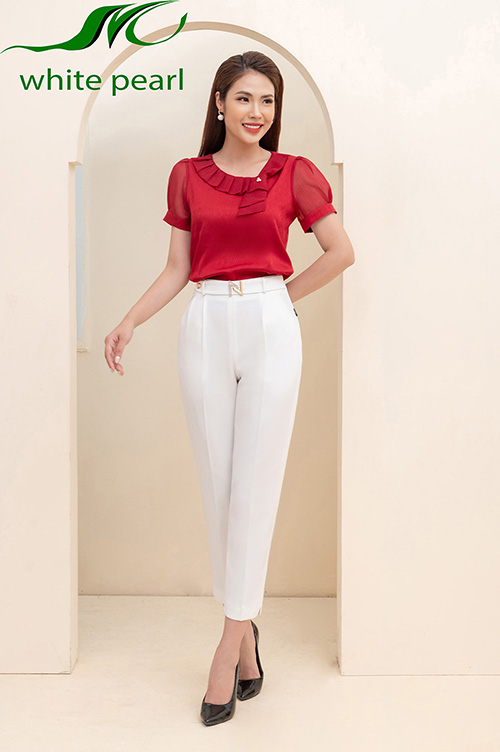 Quần baggy nữ khuy chữ N thời trang công sở cao cấp White Pearl_thumbnail_0